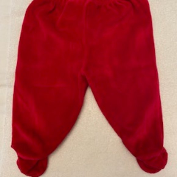 Miniwear Christmas Holiday 2pc. Santa Pajama Loungewear 6-9 months Red/White - Picture 5 of 9